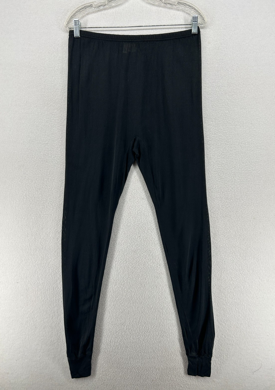 NORDSTROM Pants Womens L Intimates Silk Lounge Base Layer Pajama Pull On Black